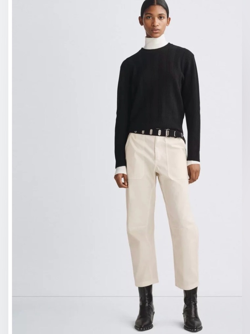 Rag and Bone Leyton Casual Cotton Pants in Light Beige